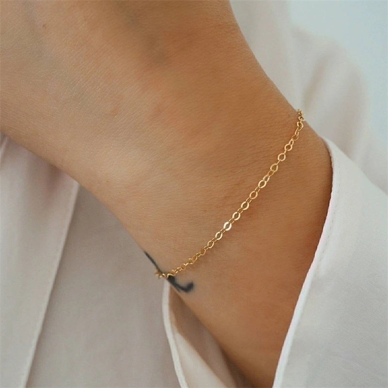 Fashion U Shape Stainless Steel 14K Gold Plated No Inlaid Bracelets In Bulk
