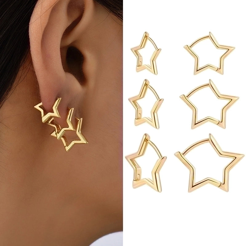 1 Pair Minimalist Heart Shape Plating Copper Earrings