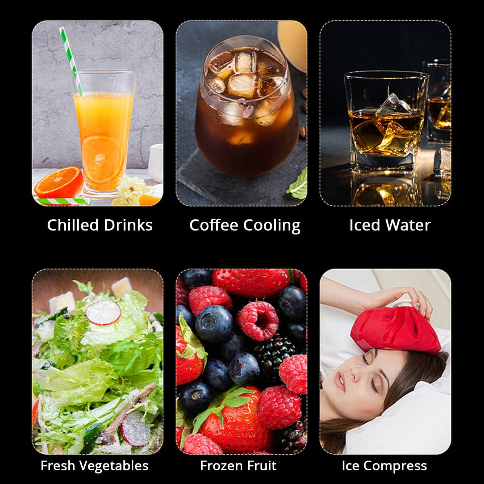 Reusable Square-Shaped Stainless Steel Ice Cubes (6PCS/Set)