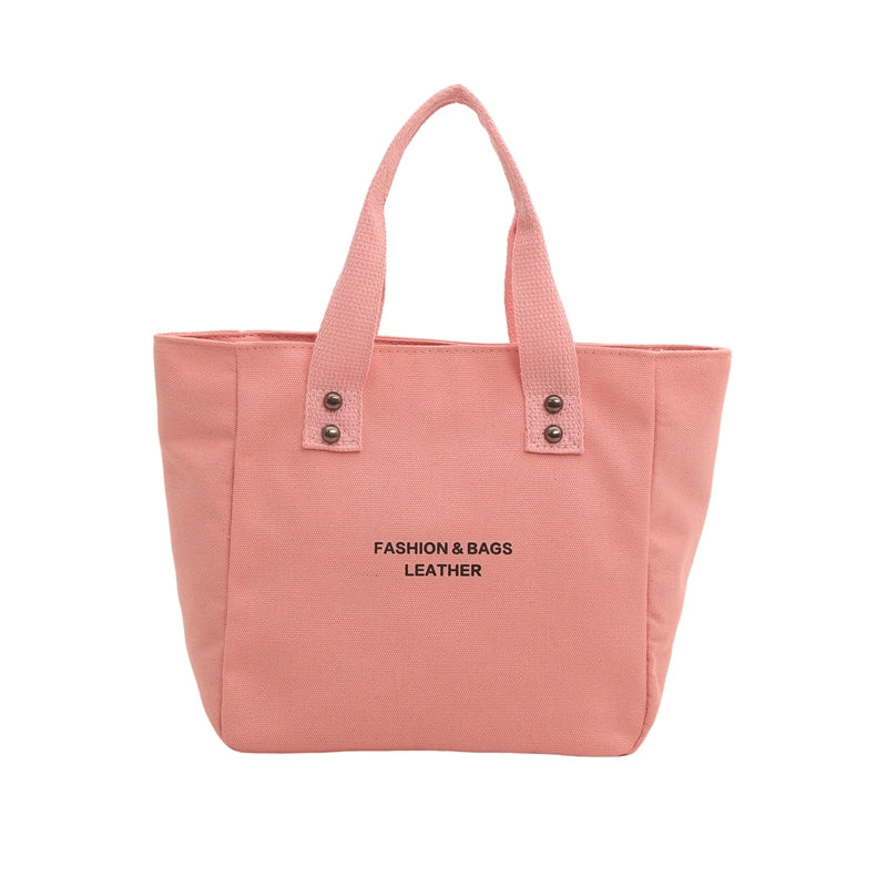 Women's Medium Canvas Letter Solid Color Basic Classic Style Zipper Handbag