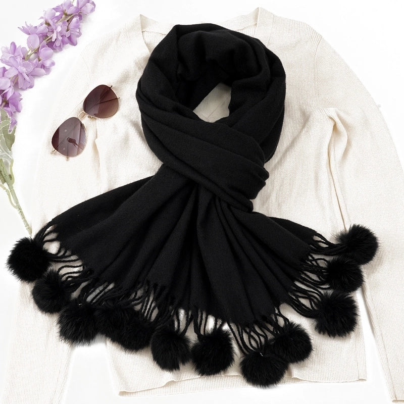 Women's Casual Minimalist Solid Color Imitation Cashmere Scarf