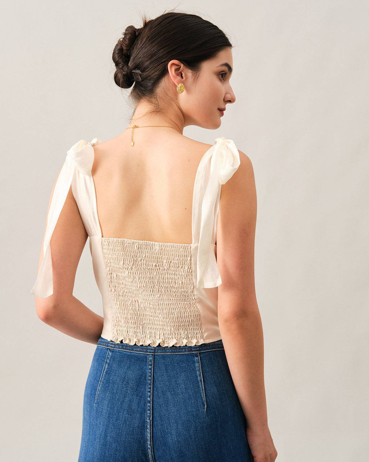 The Tie Strap Solid Cami Top