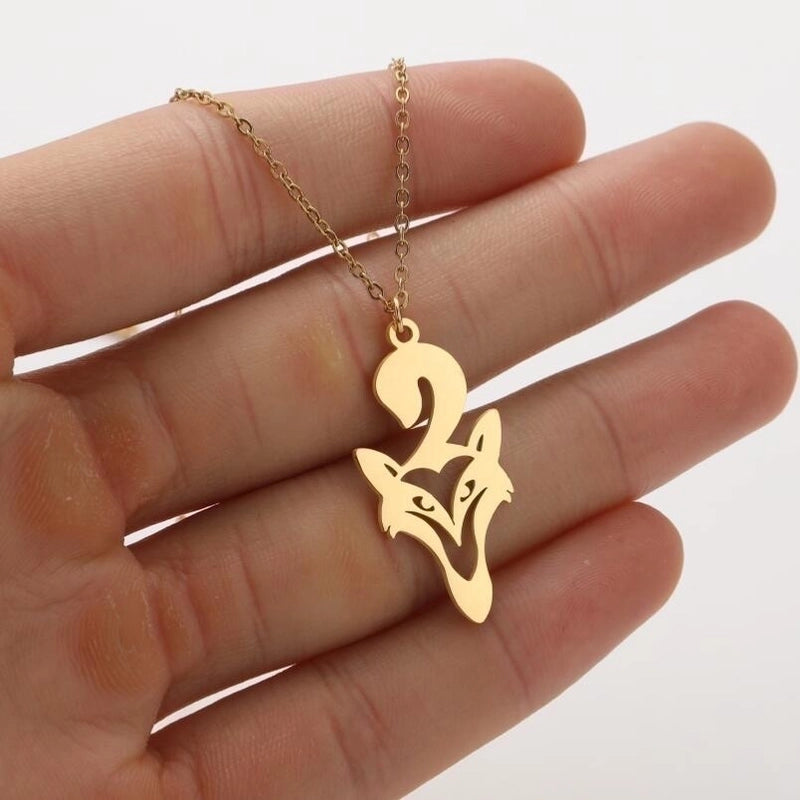 Minimalist Animal 201 Stainless Steel 18K Gold Plated Hollow Out Stainless Steel Necklaces