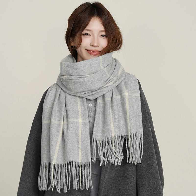 Women's Modern Style Classic Style Lattice Polyester Scarf