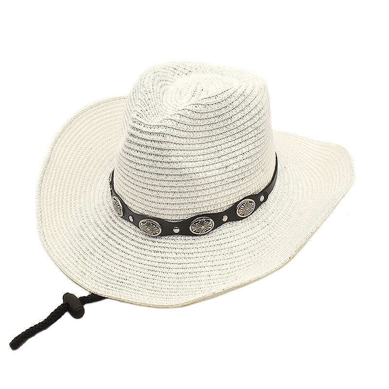 Women's Vacation Beach Solid Color Wide Eaves Straw Hat