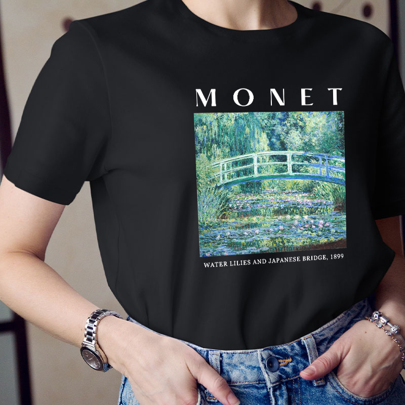 Monet Water Lilies And Japanese Bridge 1899 Teacher T-Shirt