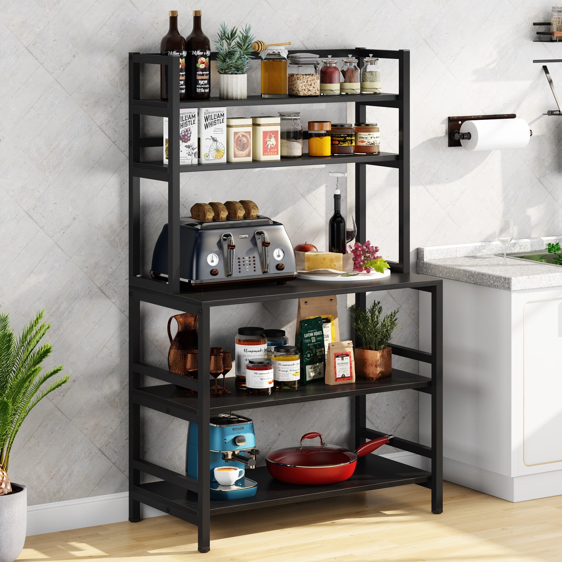 5 Tier Kitchen Baker Rack Utility Storage Shelf Microwave Oven Stand