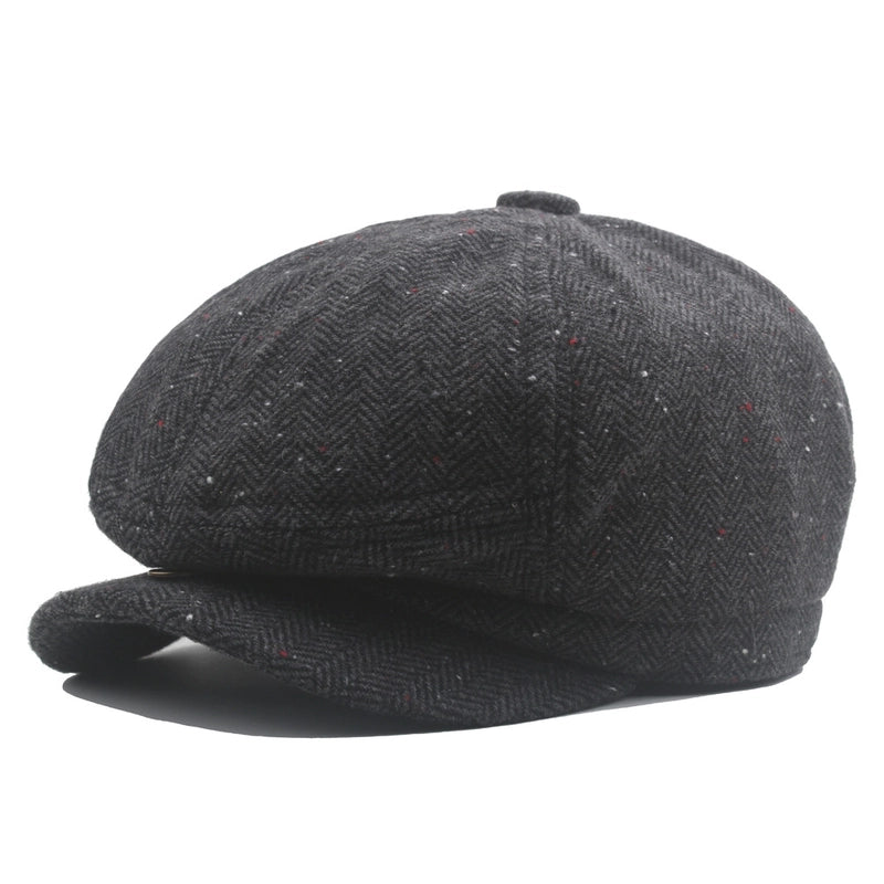 Men's Vintage Style British Style Argyle Curved Eaves Beret Hat