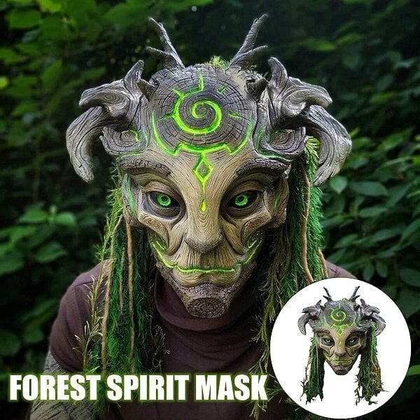 100% Handmade🎁Green Man Forest Spirit Mask