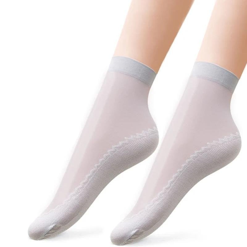 Silky Anti-Slip Cotton Socks5 pairs/set