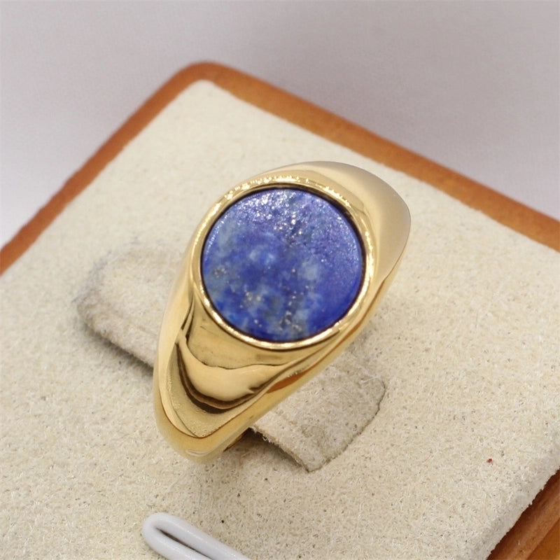 Retro Round Titanium Steel Rings