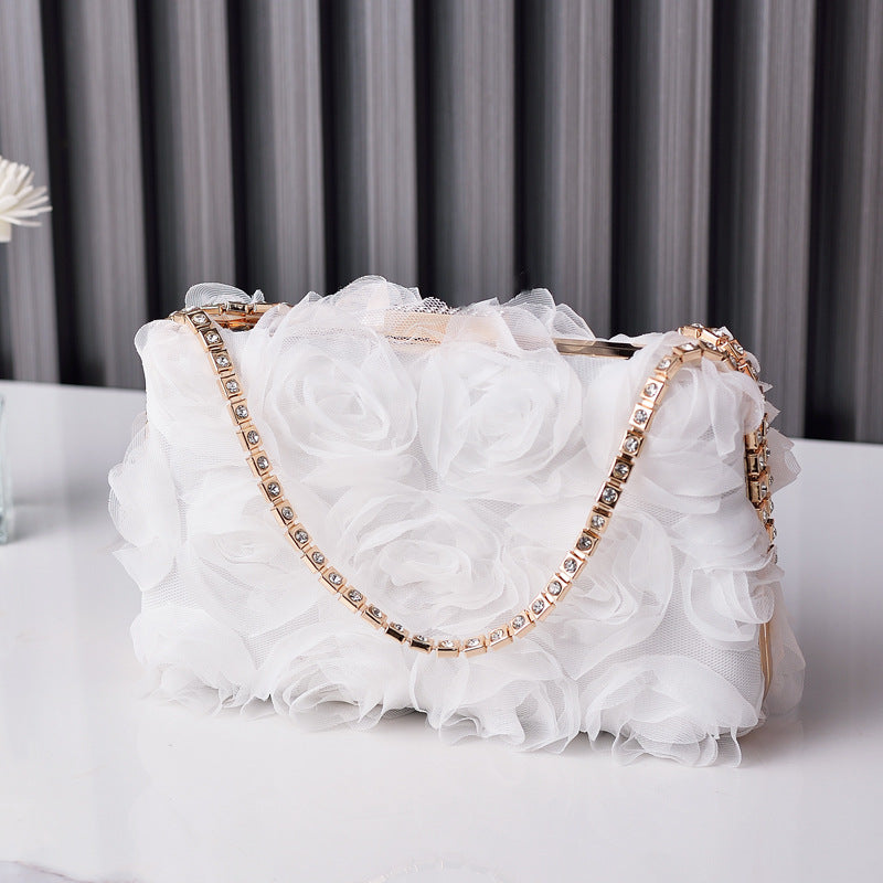 Chiffon Flower Polyester Evening Clutch