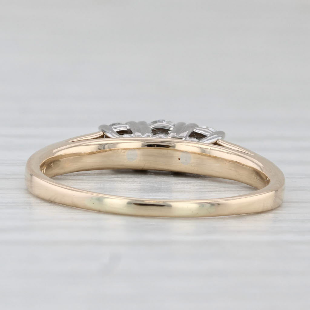 0.50ctw Diamond 3-Stone Engagement Ring 14k Yellow Gold Size 8