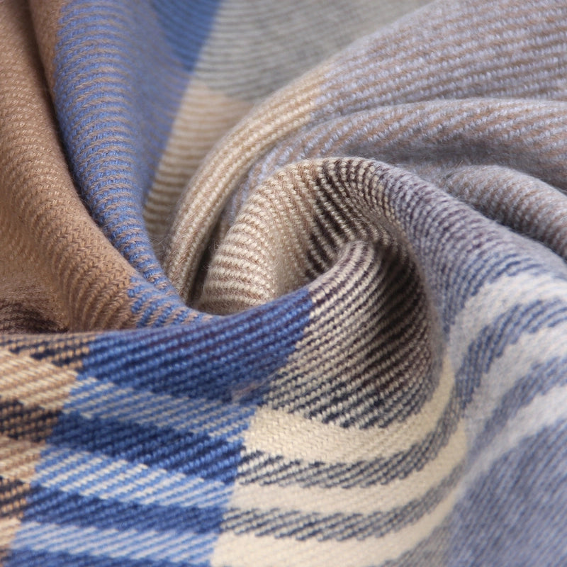 New Cashmere-like Warm Scarf Middle-aged And Elderly Striped Plaid Men's Scarf Gift Factory Direct Sales