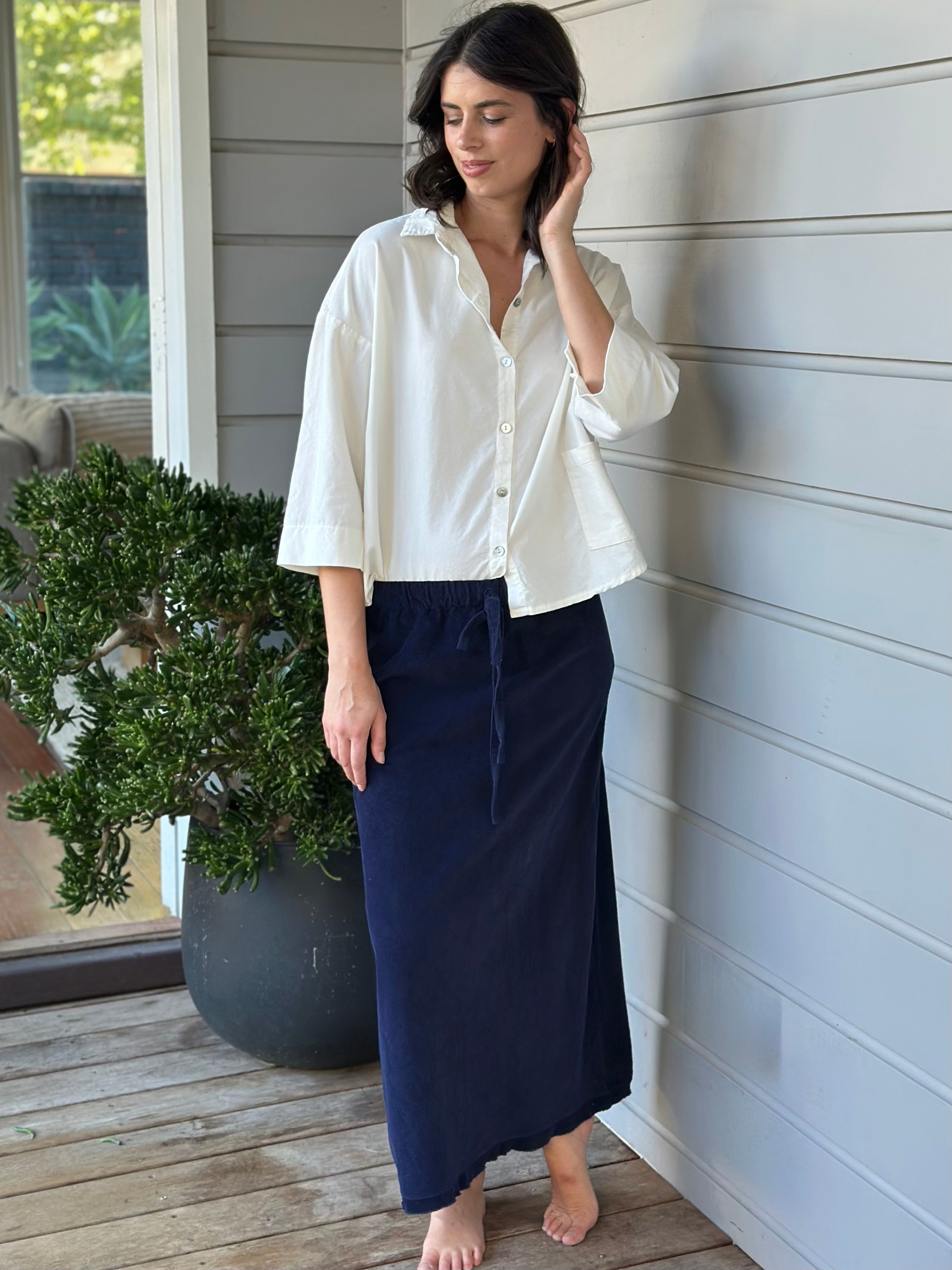 anthea skirt-indigo cord