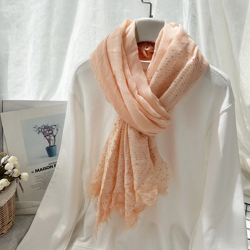 Unisex Retro Sweet Solid Color Artificial Cotton Scarf