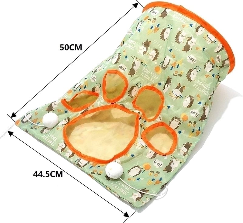 New Arrival Hot Sale Cat Diamond Bag Cat Tunnel Rolling Dragon With Ringing Paper Cat A Facility For Children To Bore Cat Interactive Play Cat Toy