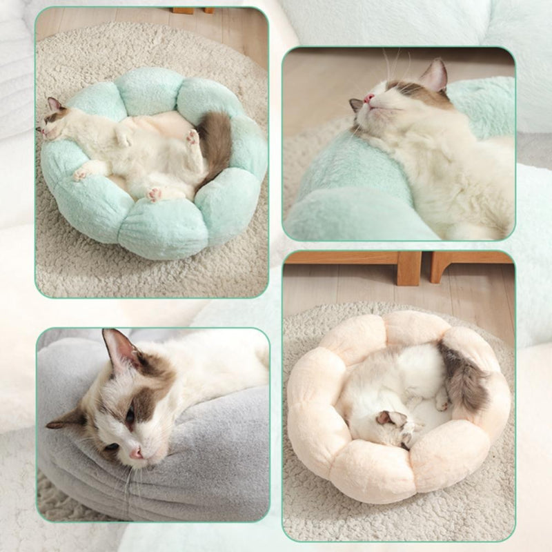 Round Flower Shape Cat Bed