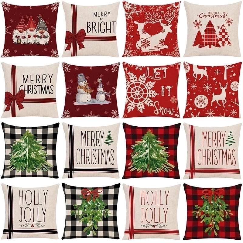 Fashion Christmas Tree Letter Elk Polyester Pillow Cases