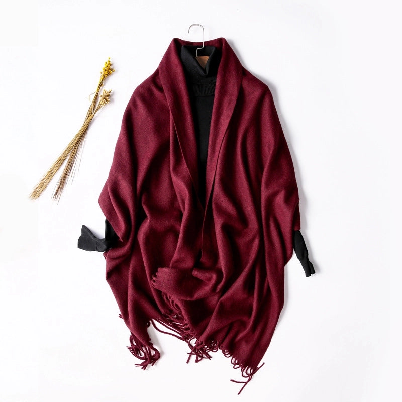 Women's Fashion Solid Color Artificial Wool Polyester Winter Scarves