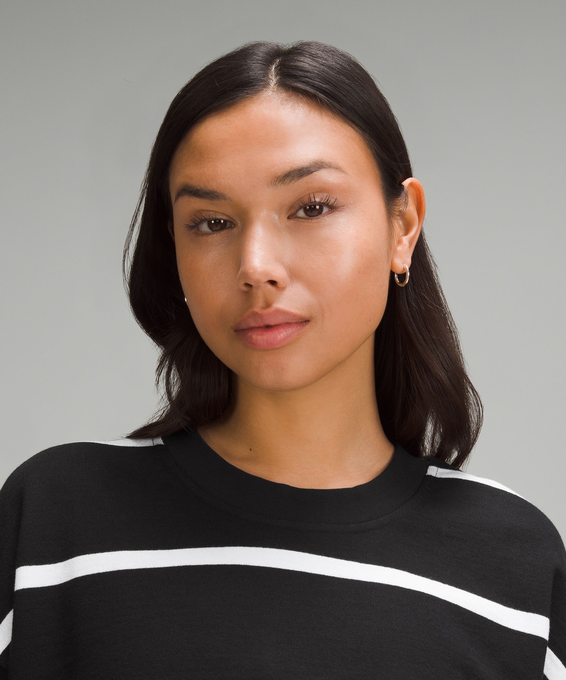 Perfectly Oversized Cropped Crew Stripe