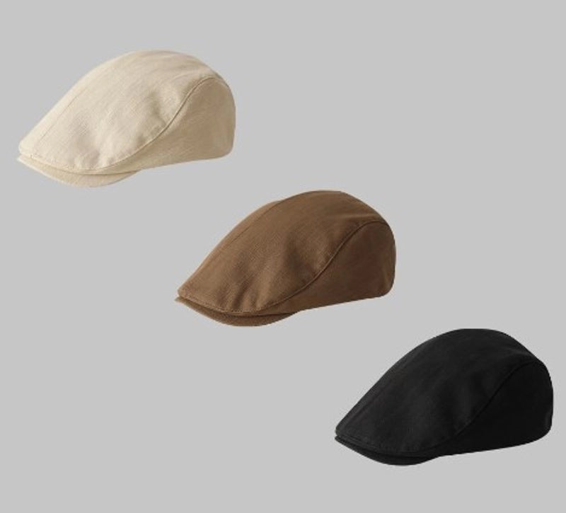 Unisex Basic Retro Solid Color Curved Eaves Beret Hat
