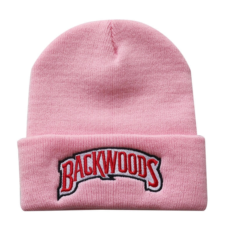 New Autumn And Winter Men's And Women's Warm Wool Hat BACKWOODS Letter Embroidery Men's And Women's Knitted Hat Pullover Hat