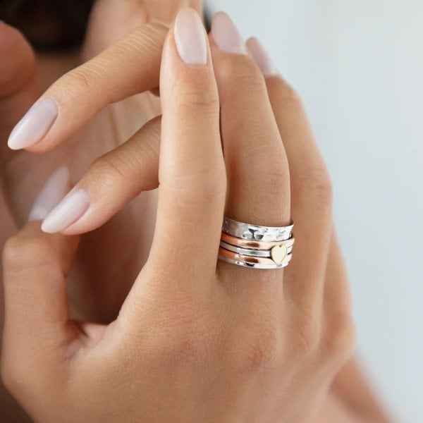 🔥 49% 🎁🔥🔥Self Love Spinner Heart Ring💖