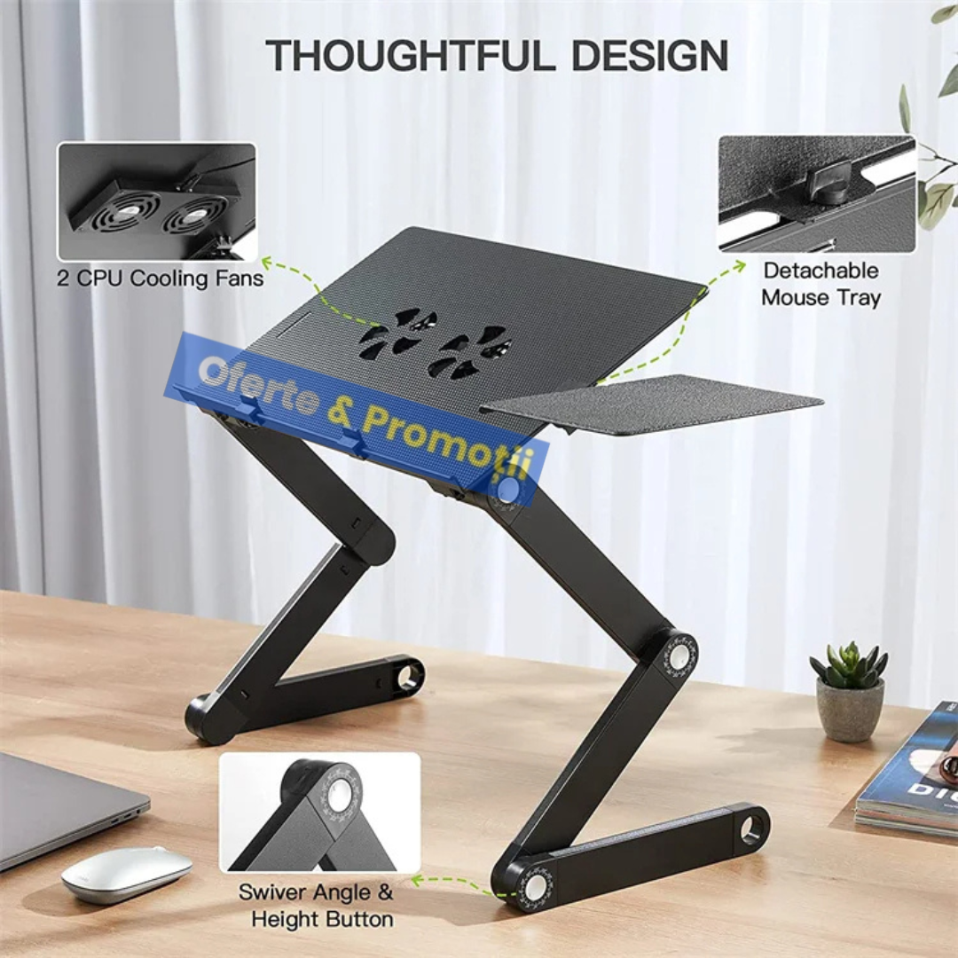Lichidare de stoc.  Masa laptop multifunctionala. reglabila. 2 ventilatoare