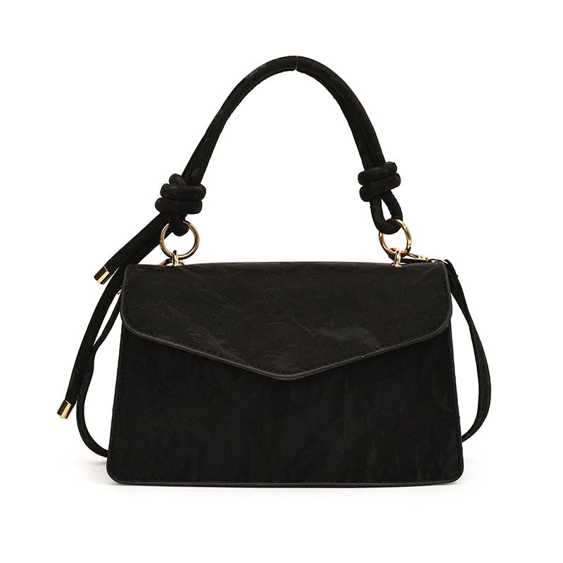 Women's Medium Pu Leather Solid Color Basic Vintage Style Flip Cover Crossbody Bag