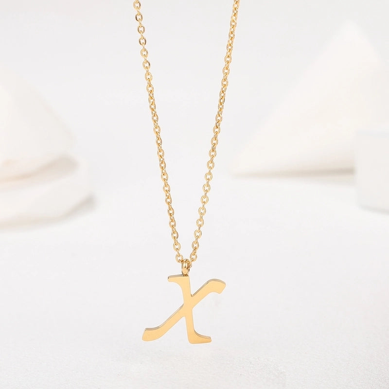 Minimalist Letter 201 Stainless Steel 18K Gold Plated Plating