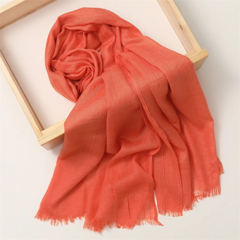 Women's Basic Solid Color Polyester Scarf