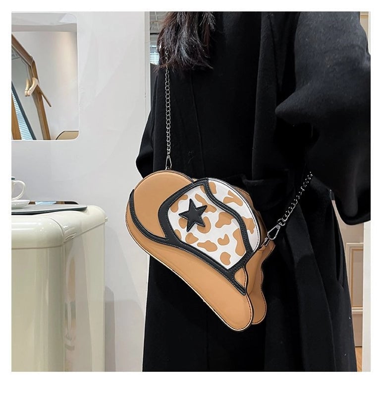 Women's Medium Polyester Cartoon Star Streetwear Oval Zipper Shoulder Bag