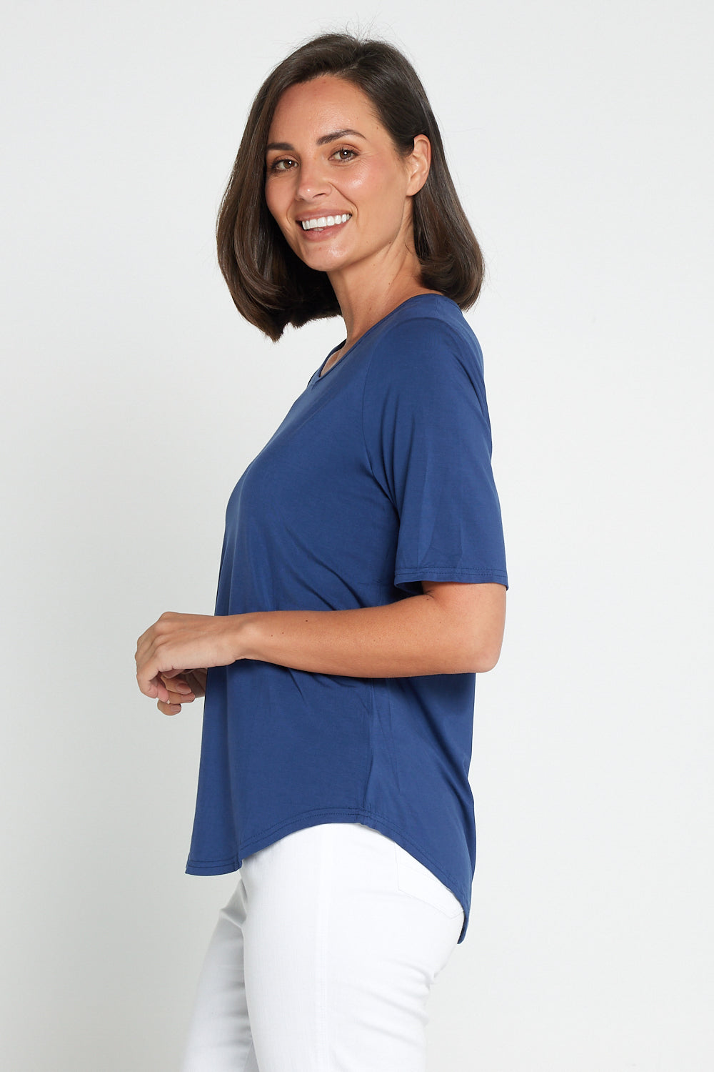 Belinda Modal Tee - Navy