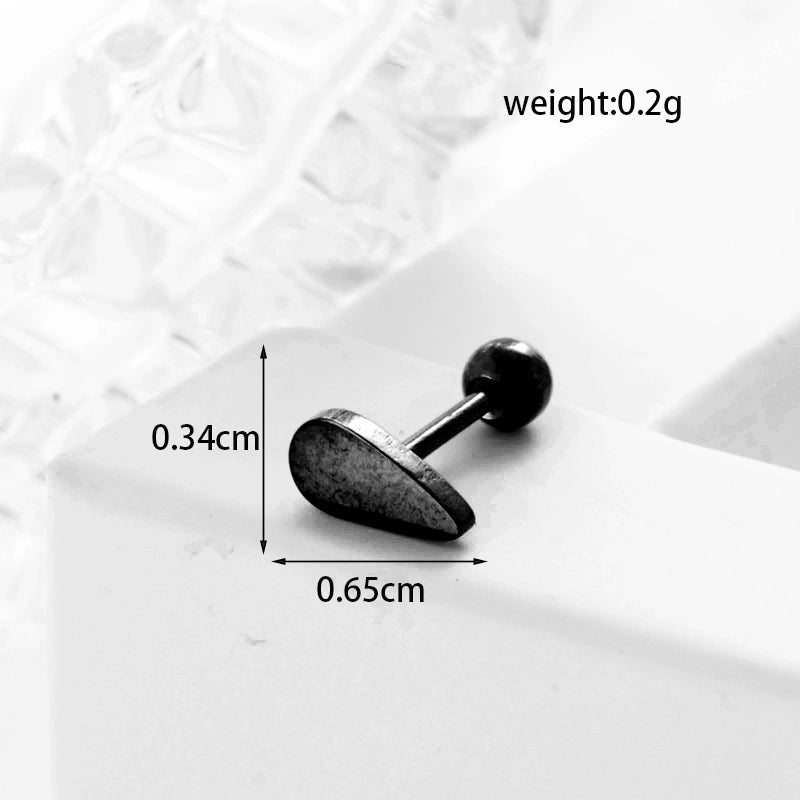 Ear Cartilage Rings & Studs Geometric 316L Stainless Steel  Plating