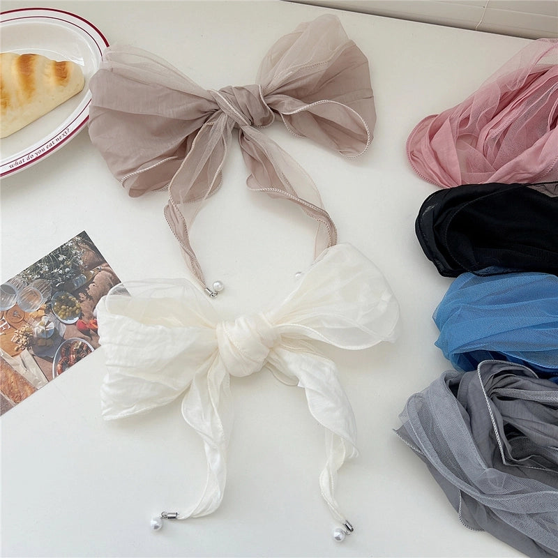 Pearl Lace Stitching Diamond Small Scarf Women's Spring And Autumn Professional  Small Scarf Headscarf Decorative Scarf