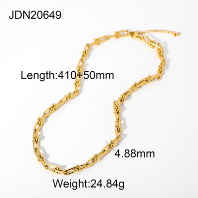 Jie Ding Square Black Oil Drop Titanium Steel Necklace Female Stainless Steel Jewelry Necklace