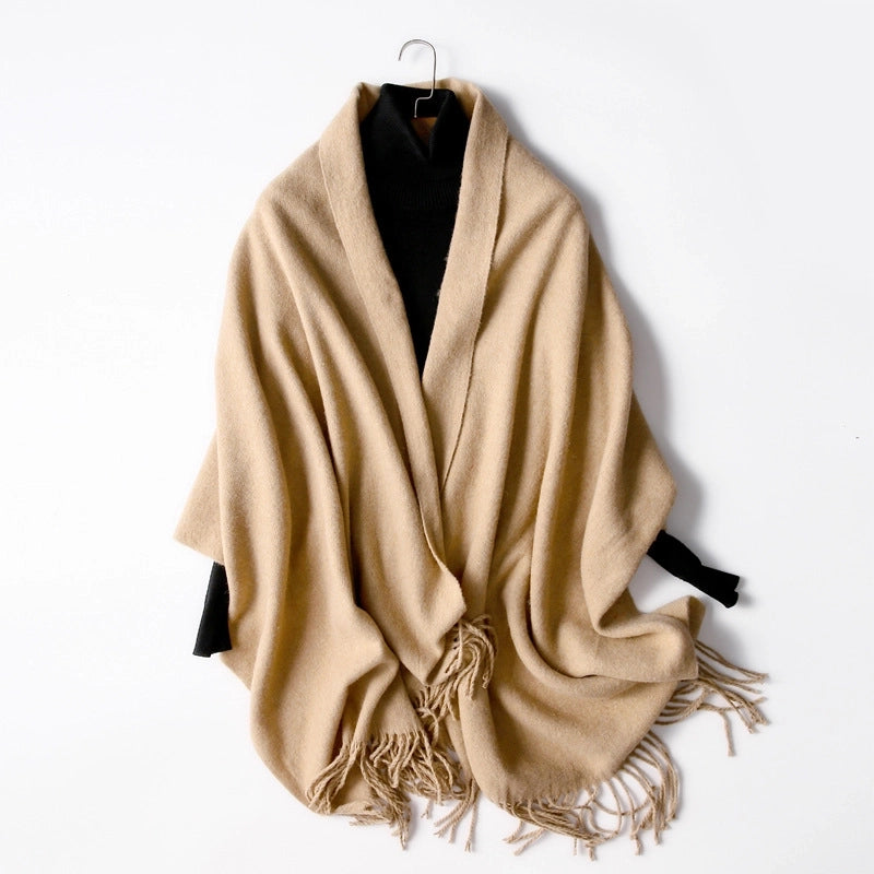 Women's Fashion Solid Color Artificial Wool Polyester Winter Scarves