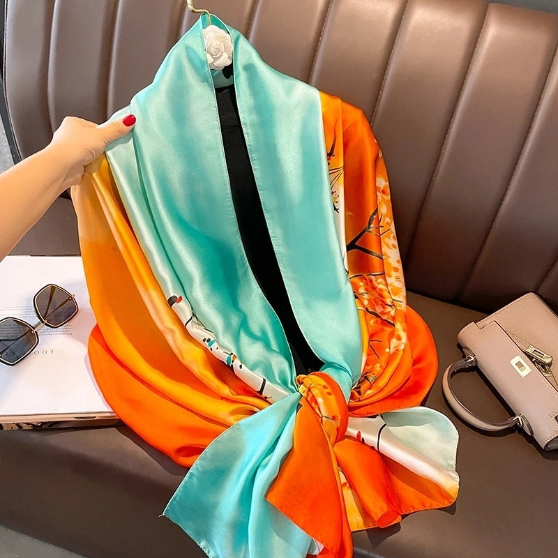 Thin Section Imitation Silk Shawl