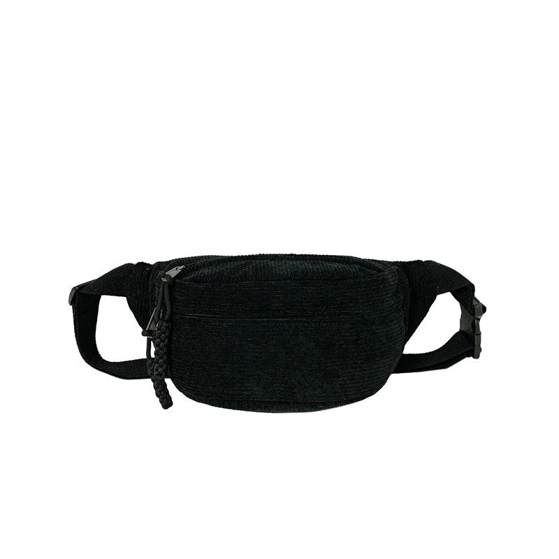 Women's Streetwear Solid Color Corduroy Waist Bags