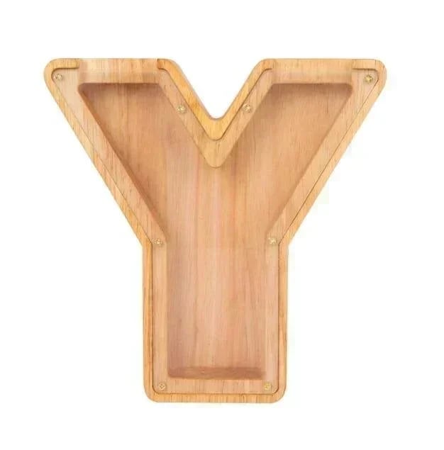 (🔥Summer Hot Sale Now-50% Off) Personalized Wooden Letter Piggy Bank - FREE SHIPPING