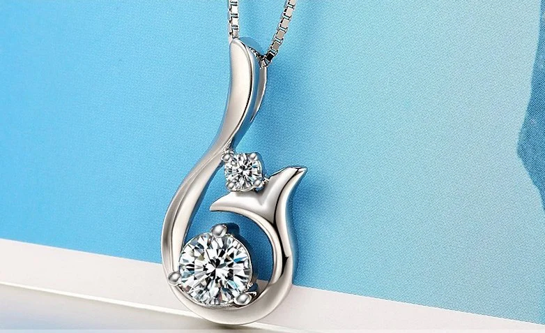 Mermaid Pendant Female Short Clavicle Chain 925 Silver Necklace yiwu Manufacturer