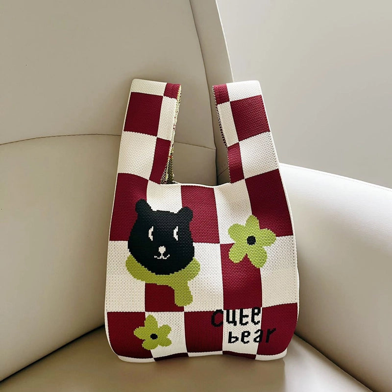 Women's Small Polyester Cartoon Heart Shape Basic Vintage Style Open Handbag