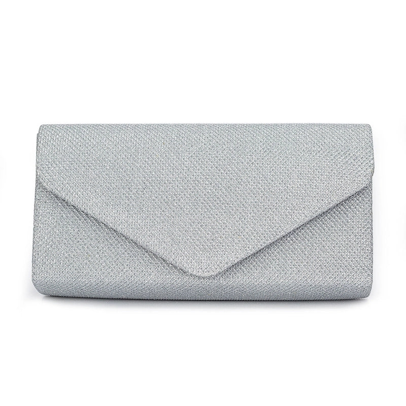 Black Gold Silver Satin Solid Color Square Evening Bags