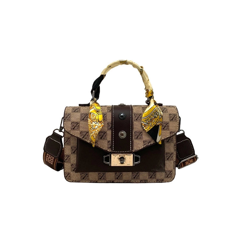 Women's Small All Seasons Pu Leather Solid Color Streetwear Square Flip Cover Handbag