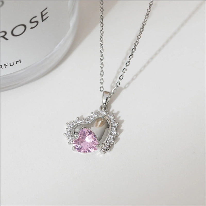 2 Pieces Minimalist Classic Style Geometric Titanium Steel Plating Pendant Necklace