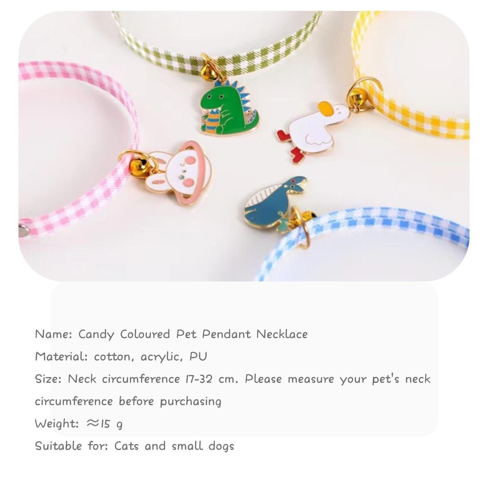 Pet Animal Shape Pendant Necklace With Candy Coloured