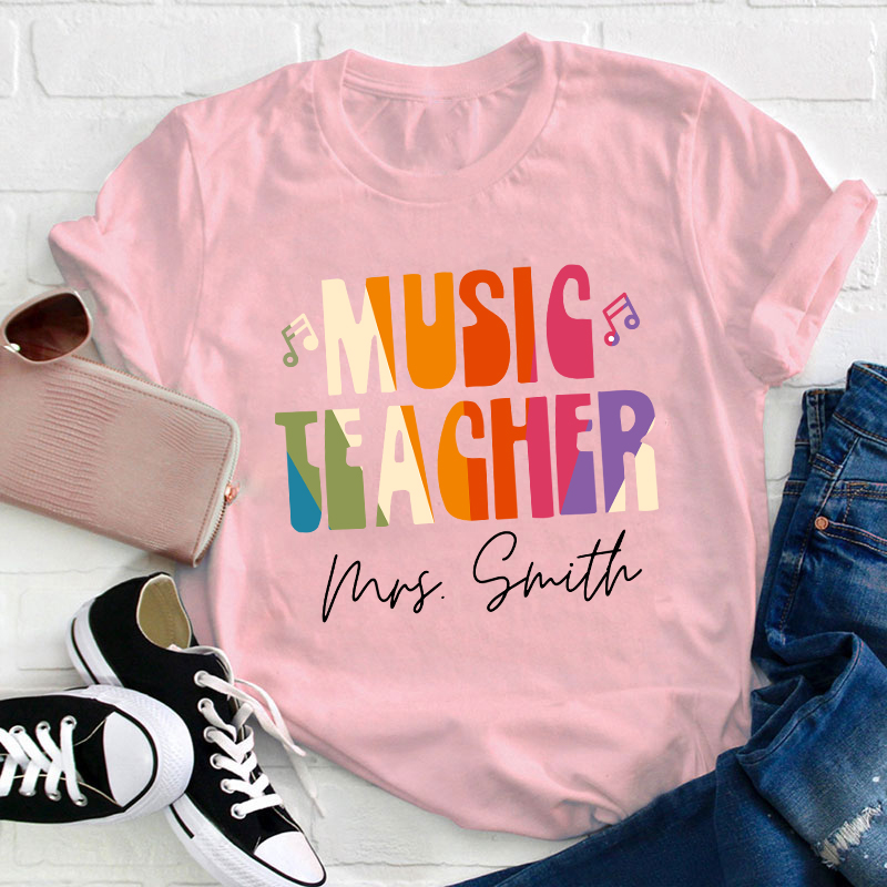 Personalized Music Teacher T-Shirt