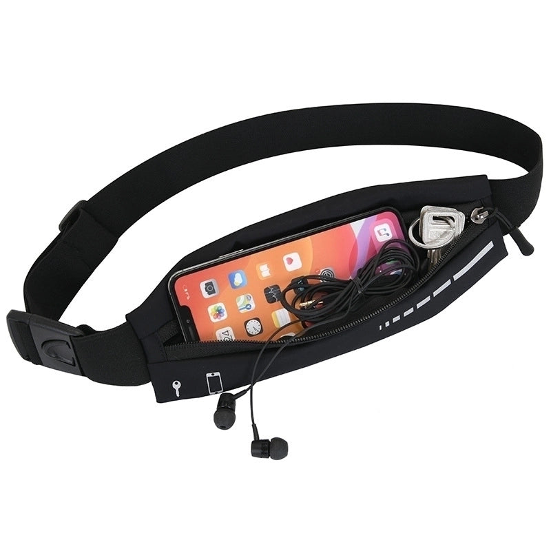 Women's Sports Solid Color Nylon Waist Bags