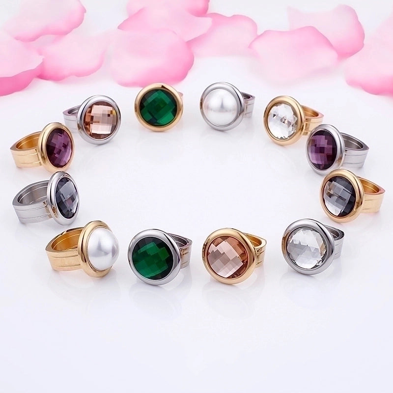 Titanium Steel 18K Gold Plated Fashion Plating Geometric No Inlaid